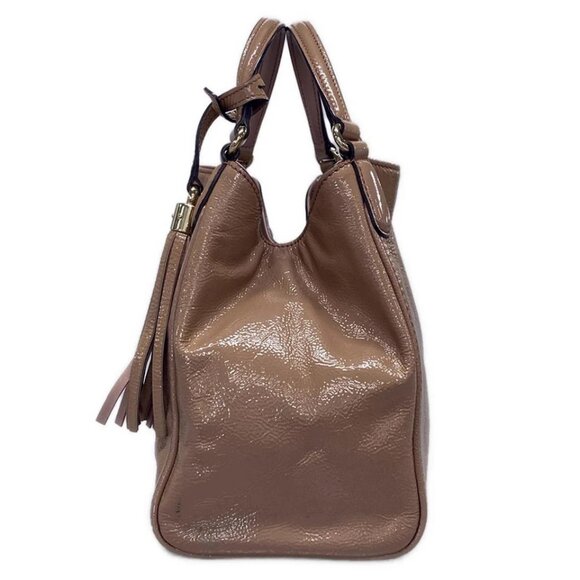 GUCCI Soho Pink Beige Patent Leather Tote Bag 390-081325 - Picture 3 of 12